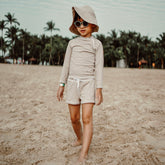 lullypop Boy Swim Top in Sandshell